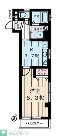 グランドール北上野の物件間取画像